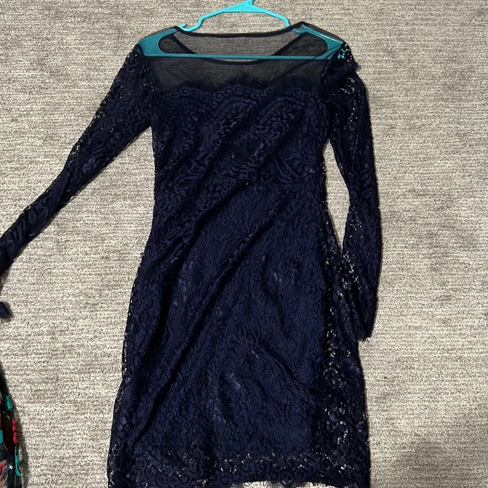 Navy blue mini dress
